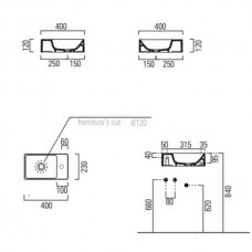 GSI Kube X praustuvas 40x23cm su Extraglaze® keramikos apsauga