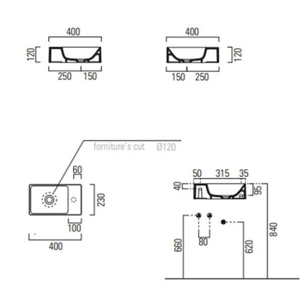 GSI Kube X praustuvas 40x23cm su Extraglaze® keramikos apsauga 1