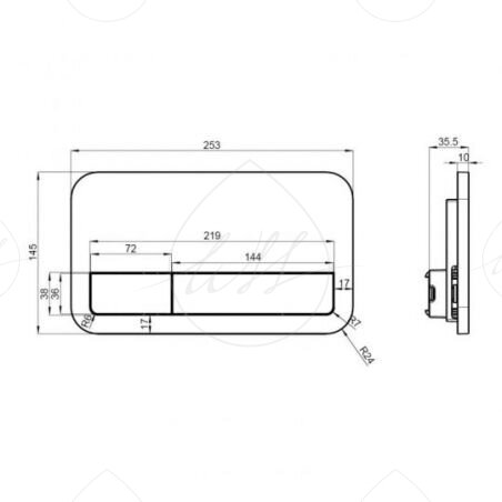 Villeroy&Boch Viconnect E200 juodas matinis mygtukas 1