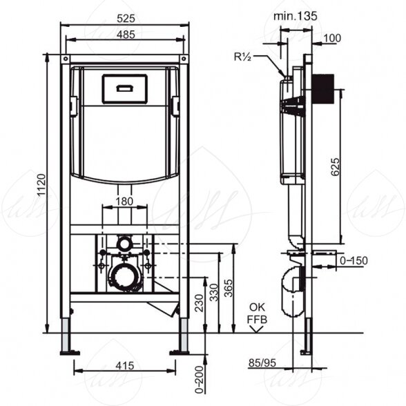 Villeroy & Boch ViConnect potinkinis rėmas 92246100 1